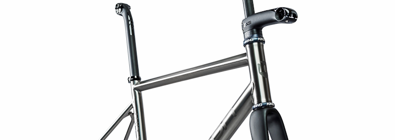 Custom titanium bicycle with integrated enve in route road system