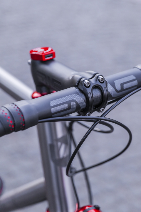 Custom titanium bicycle with ENVE gravel components
