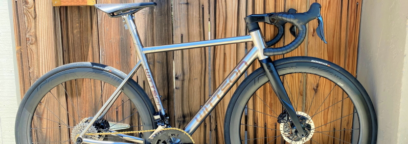 custom titanium bicycle frame with aero integrated cockpit deda vinci dcr