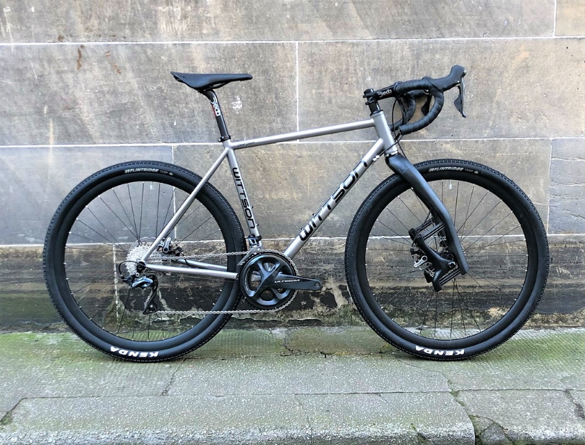 Custom titanium gravel bicycle with Lauf grit fork build at GammaTransportDivision
