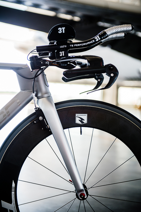 titanium triathlon bicycle with integrated stem